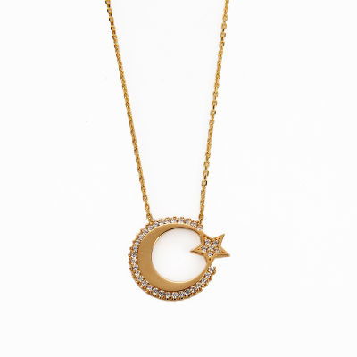 Ay Yıldız Altın Kolye 14KLY343 - Altınaşkı