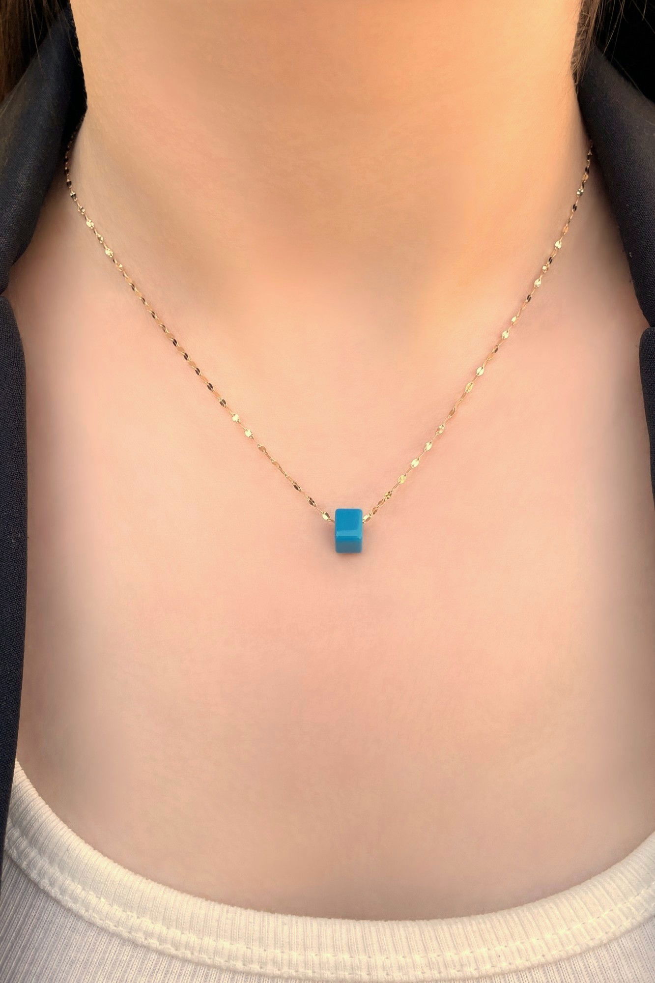 Aynalı Altın Zincir 14ZNR10505 - 2