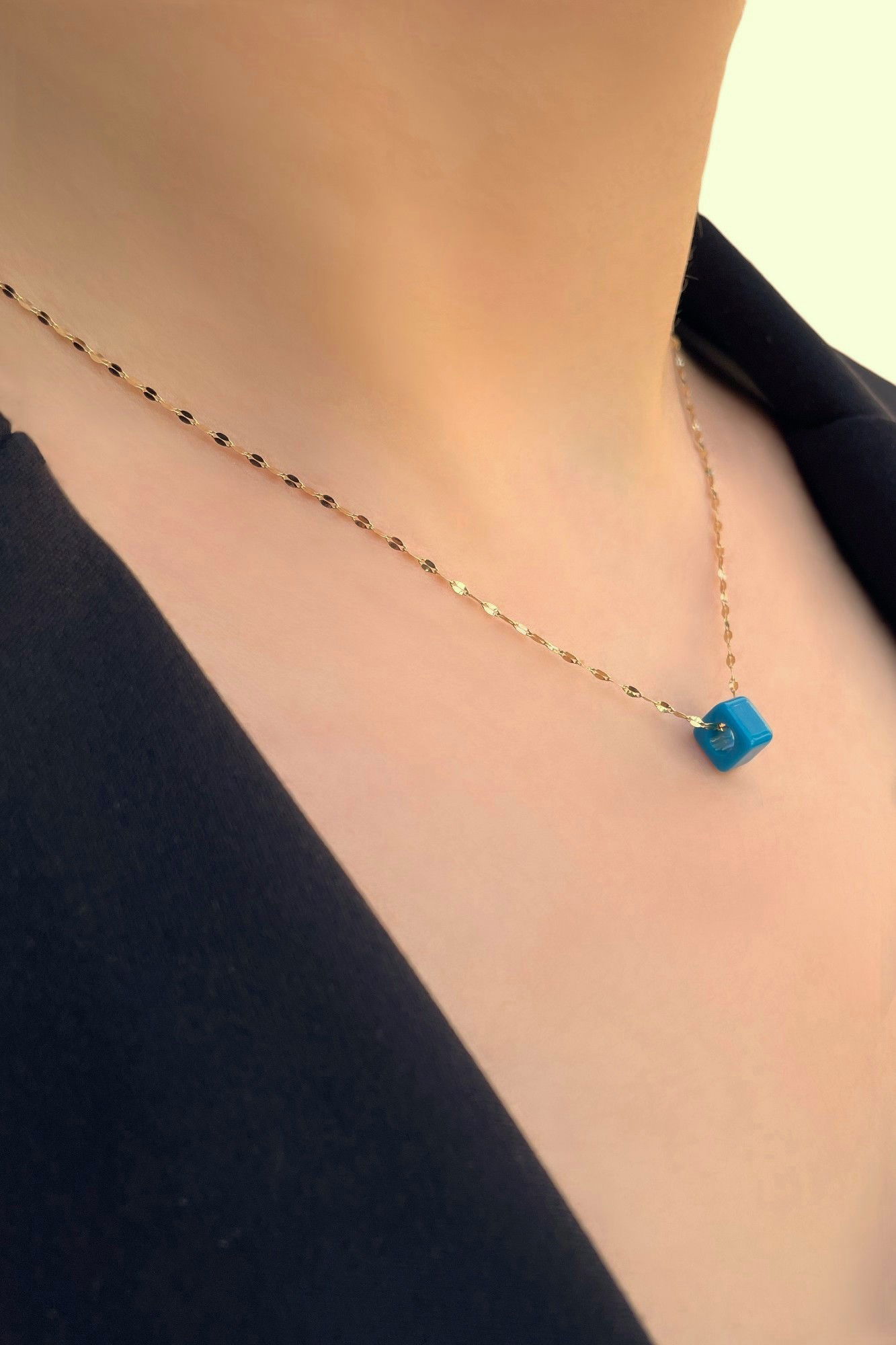 Aynalı Altın Zincir 14ZNR10505 - 1