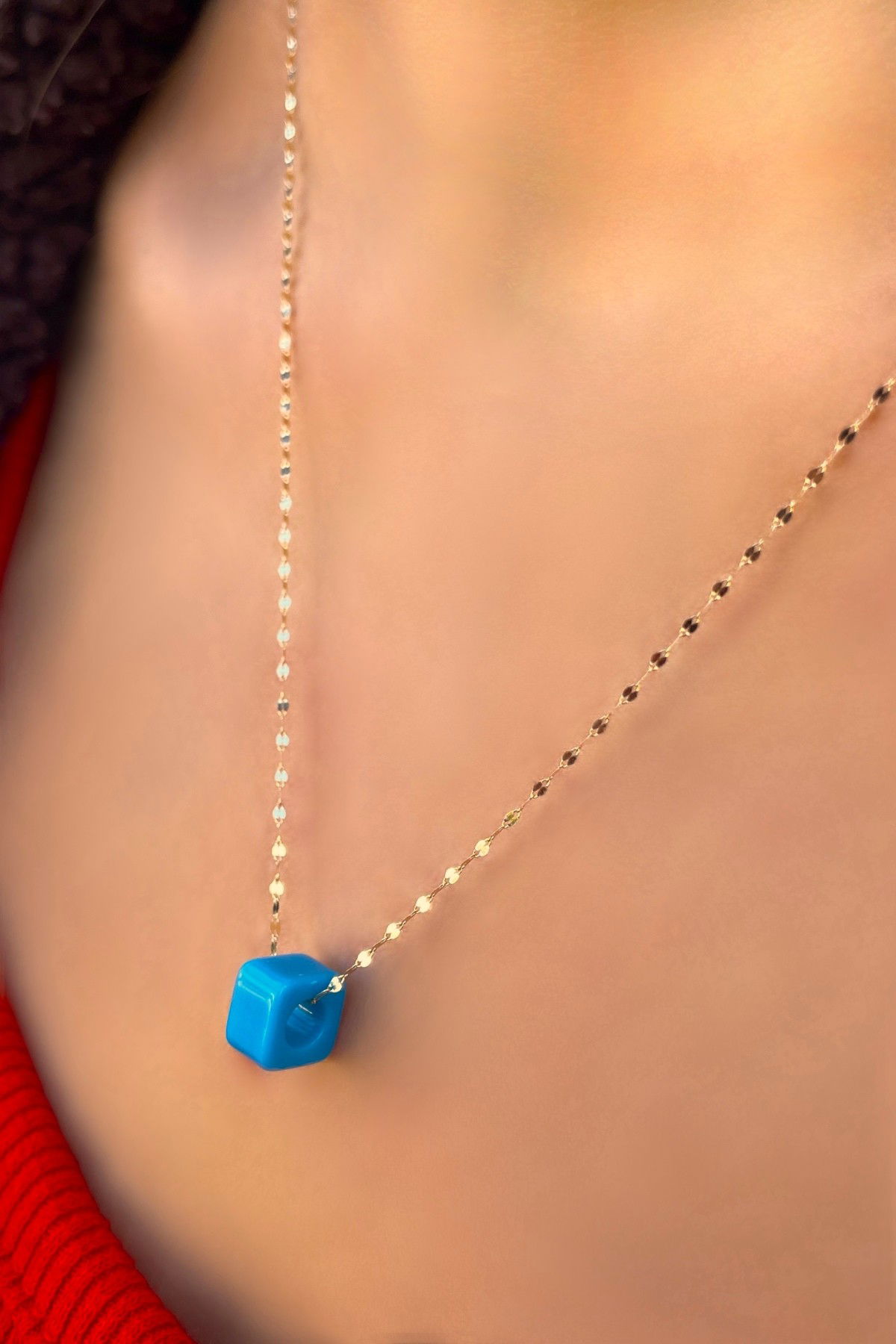 Aynalı Altın Zincir 14ZNR446 - 1