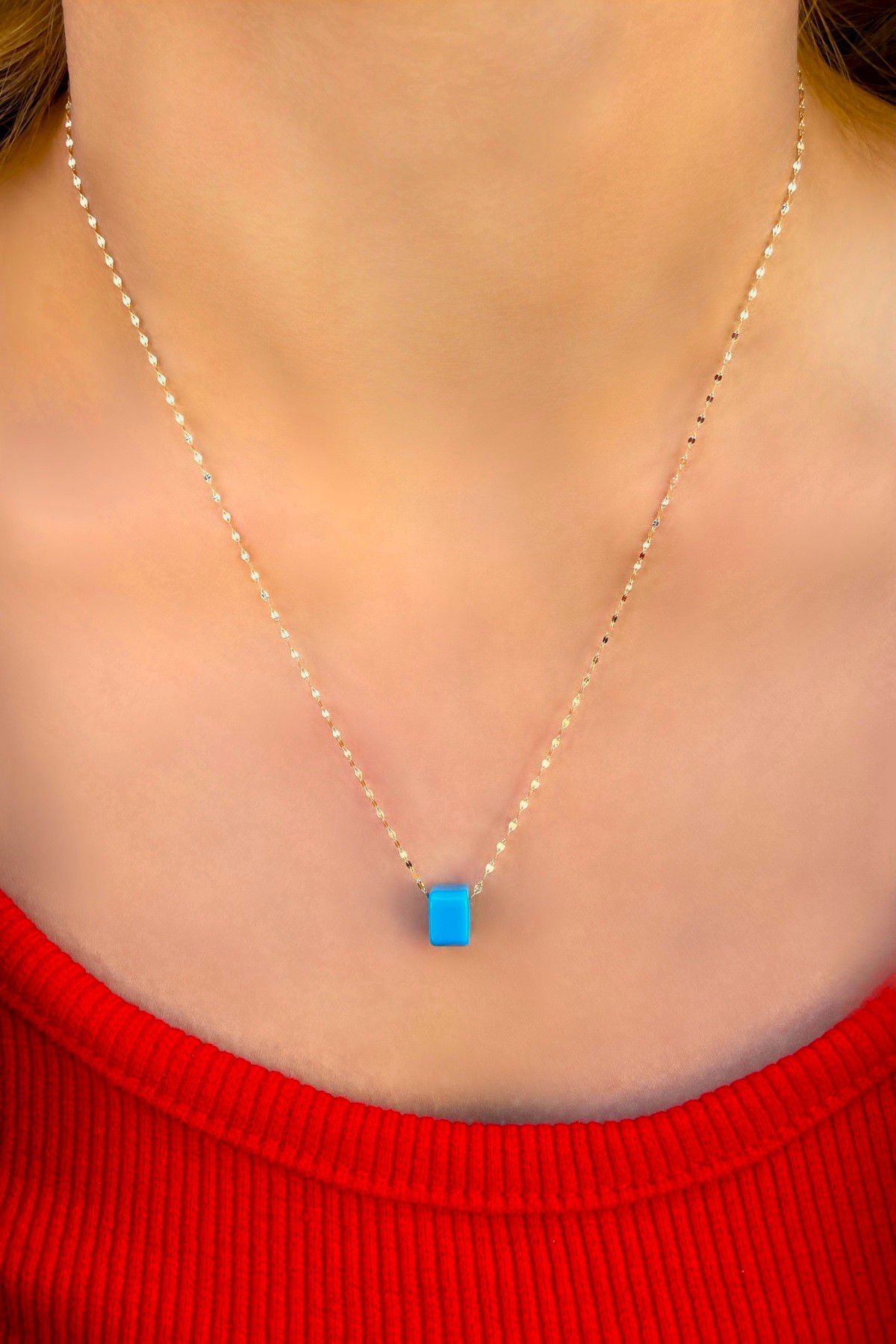 Aynalı Altın Zincir 14ZNR446 - 2