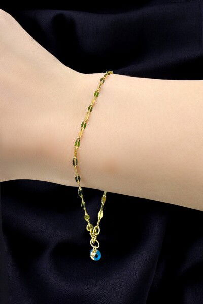 Aynalı Göz Boncuklu Altın Bileklik 14KNY6230 - Altınaşkı