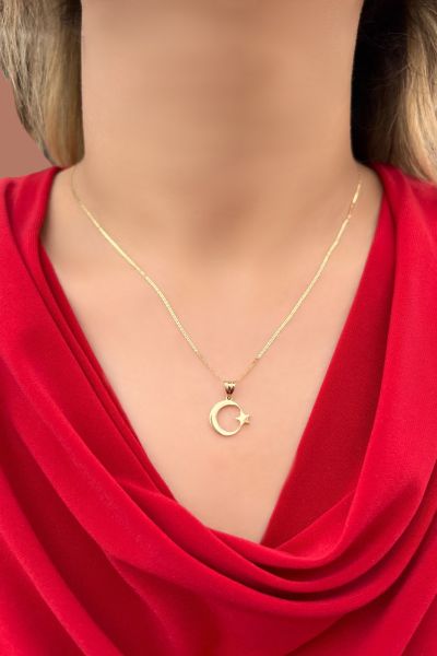 Ayyıldız Altın Kolye 14KLY1235 - Altınaşkı