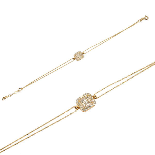 Baget Taşlı Altın Bileklik 14KNY813 - Altınaşkı