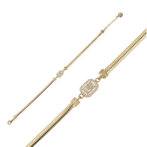 Baget Taşlı Altın Bileklik 14KNY914 - Altınaşkı