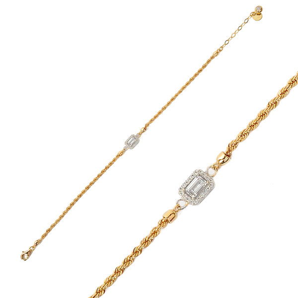 Baget Taşlı Altın Bileklik 14KNY918 - Altınaşkı