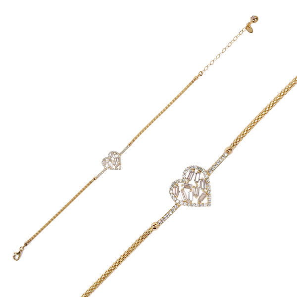 Baget Taşlı Altın Bileklik 14KNY946 - Altınaşkı