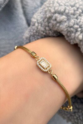 Baget Taşlı Altın Bileklik 8KNY8934 - 1