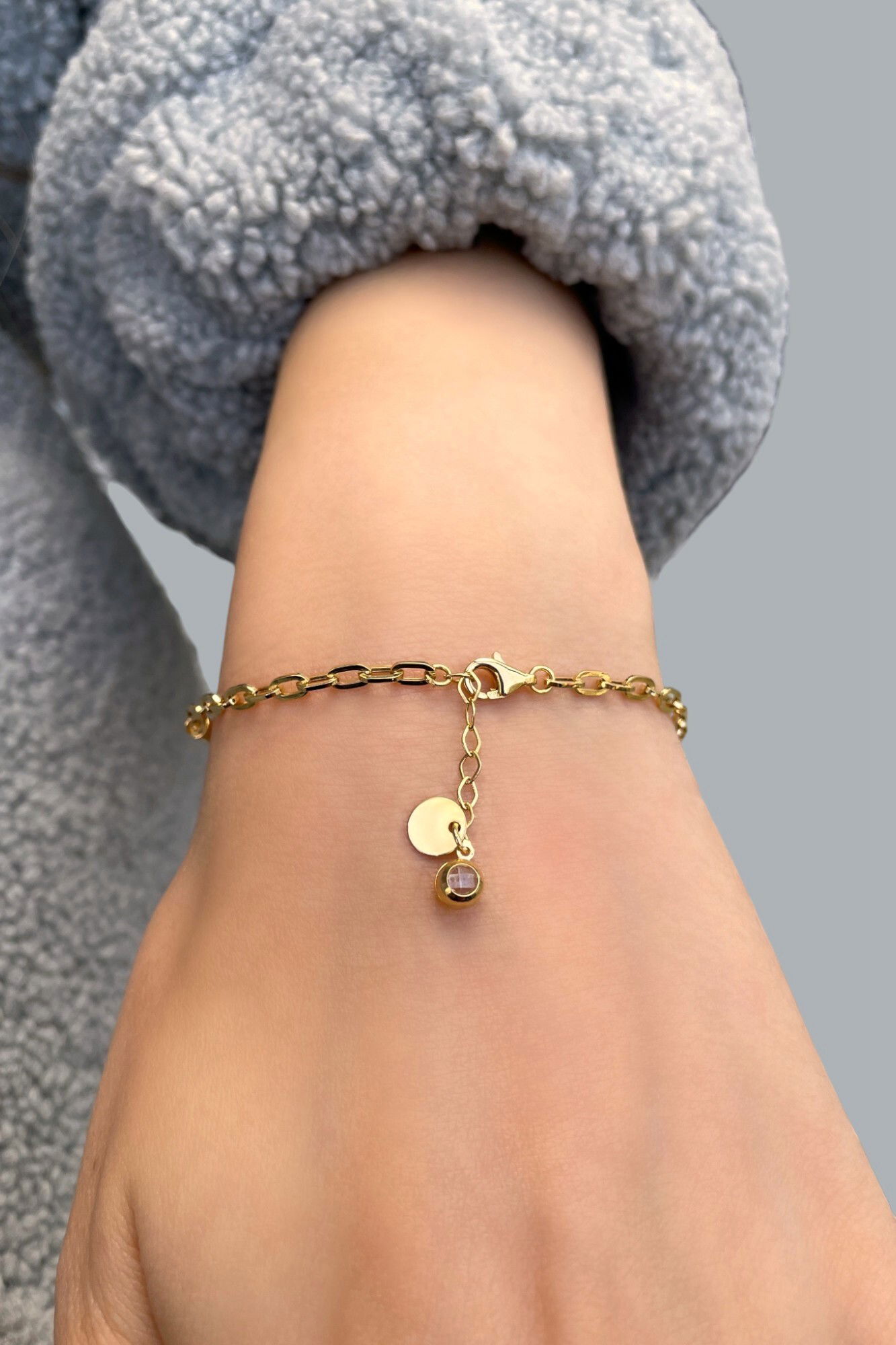 Baget Taşlı Altın Bileklik 8KNY8934 - 3