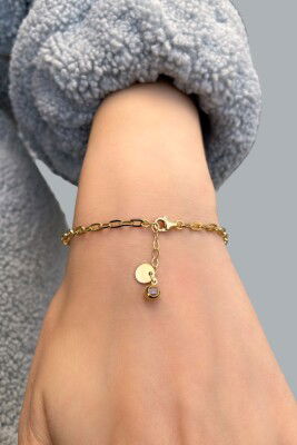 Baget Taşlı Altın Bileklik 8KNY8934 - 3