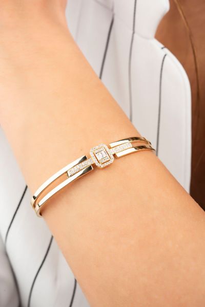 Baget Taşlı Altın Bilezik 8KLPC767 - Altınaşkı