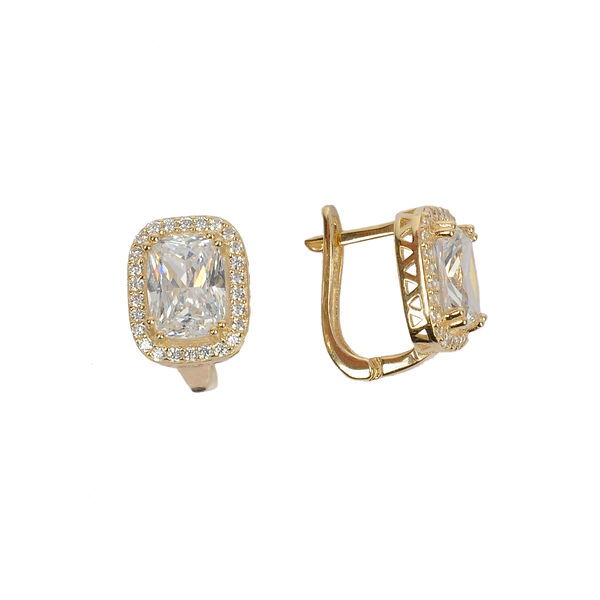 Baget Taşlı Altın Küpe 14KP1834 - Altınaşkı