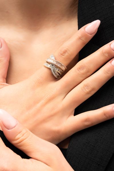 Baget Taşlı Altın Yüzük 14YZ3758 - Altınaşkı