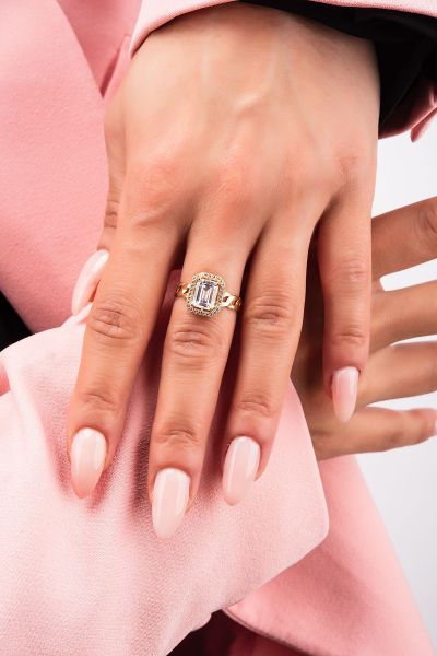 Baget Tektaş Altın Yüzük 8YZK455 - Altınaşkı