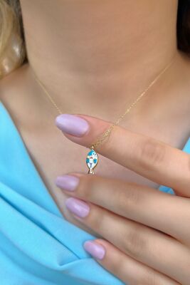 Balık Hayalet Altın Kolye 8KLY881 - 1