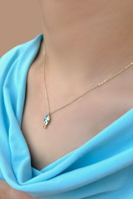 Balık Hayalet Altın Kolye 8KLY881 - 2