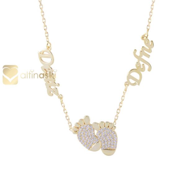 Bebek Ayakizi İsimli Altın Kolye FYA194 - Altınaşkı