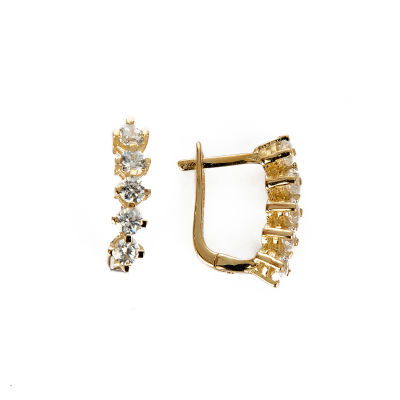 Beş Taşlı Altın Küpe 14KP931 - Altınaşkı