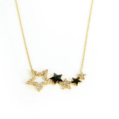 Beş Yıldız Altın Kolye 14KLY4 - Altınaşkı