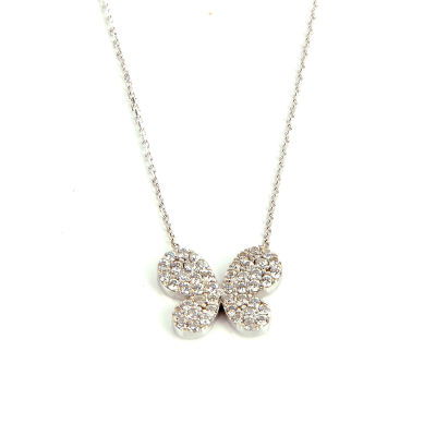 Beyaz Altın Kelebek Kolye 14KLY32 - Altınaşkı