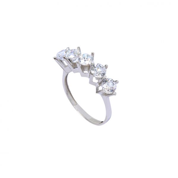 Beyaz Altın Beştaş Yüzük 8YZK1104 - Altınaşkı