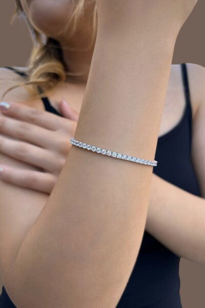 Beyaz Suyolu Altın Bileklik 14KNY8765 - Altınaşkı