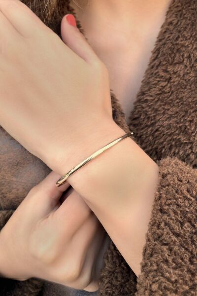 Bombeli Taşsız Altın Bilezik 14KLPC447 - Altınaşkı