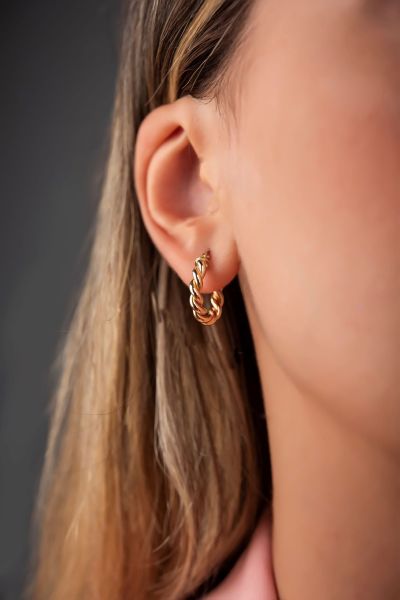 Burgu Altın Küpe 14KP1720 - Altınaşkı