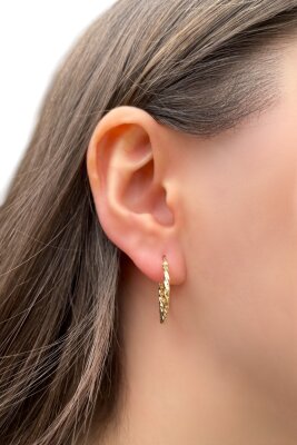 Burgu Altın Küpe 14KP2574 - 2