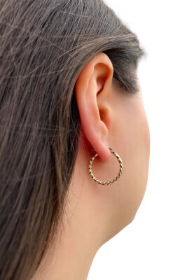 Burgu Altın Küpe 14KP2574 - 1