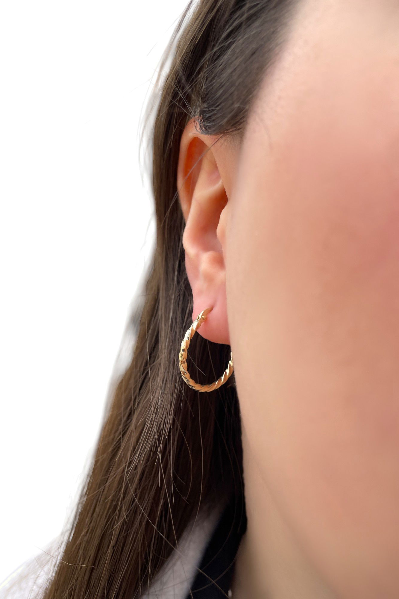 Burgu Altın Küpe 14KP2574 - 3