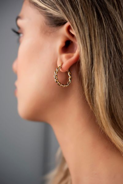 Burgu Altın Küpe 14KP452 - Altınaşkı