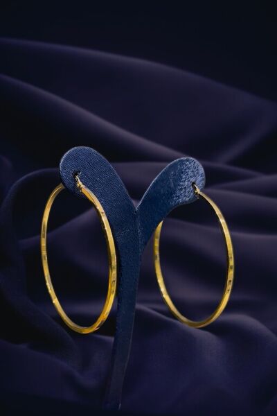 Büyük Boy Halka Altın Küpe 14KP5489 - Altınaşkı