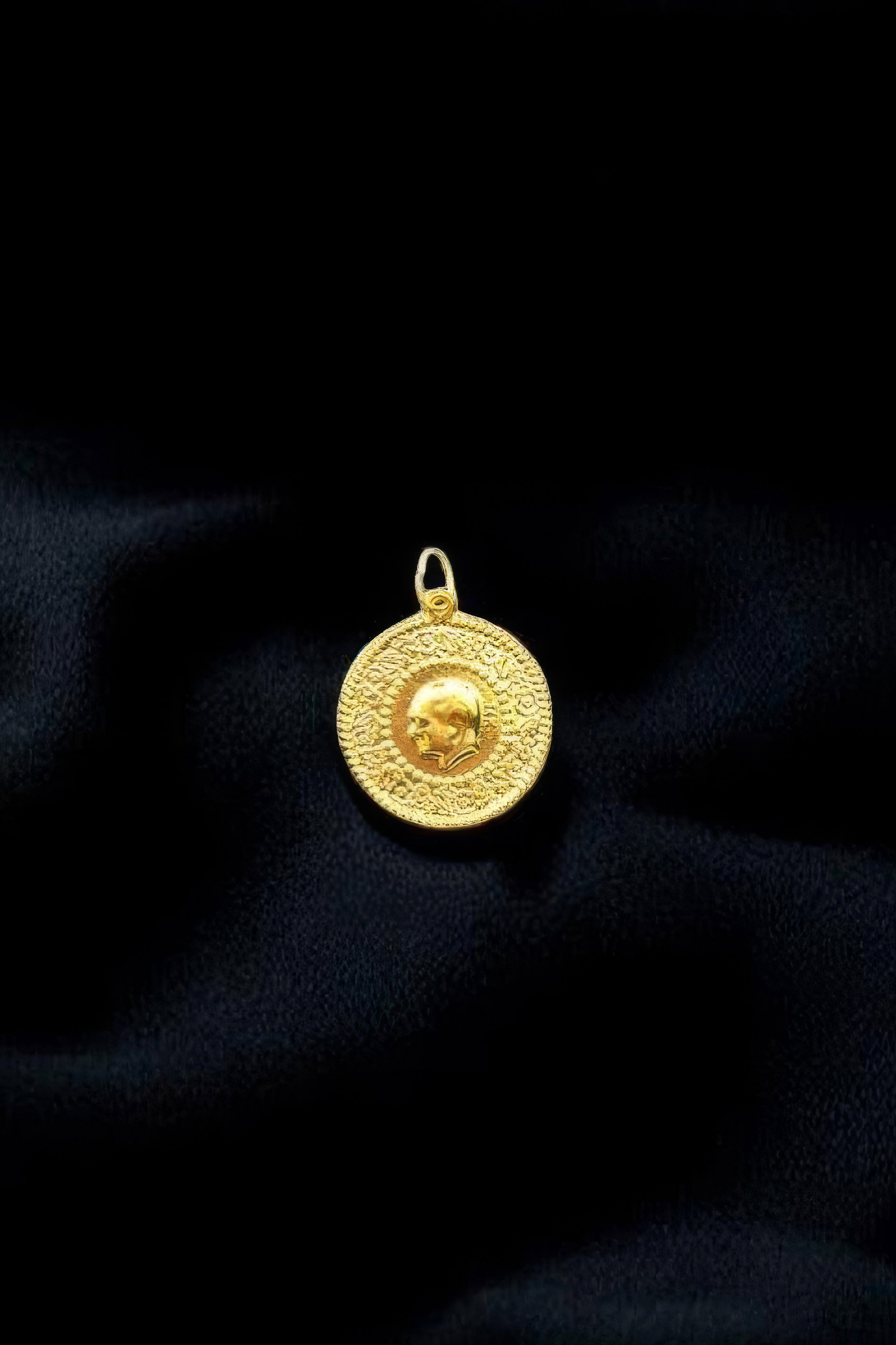 Çeyrek Baskılı Altın Kolye Ucu 14KLY5489 - 1