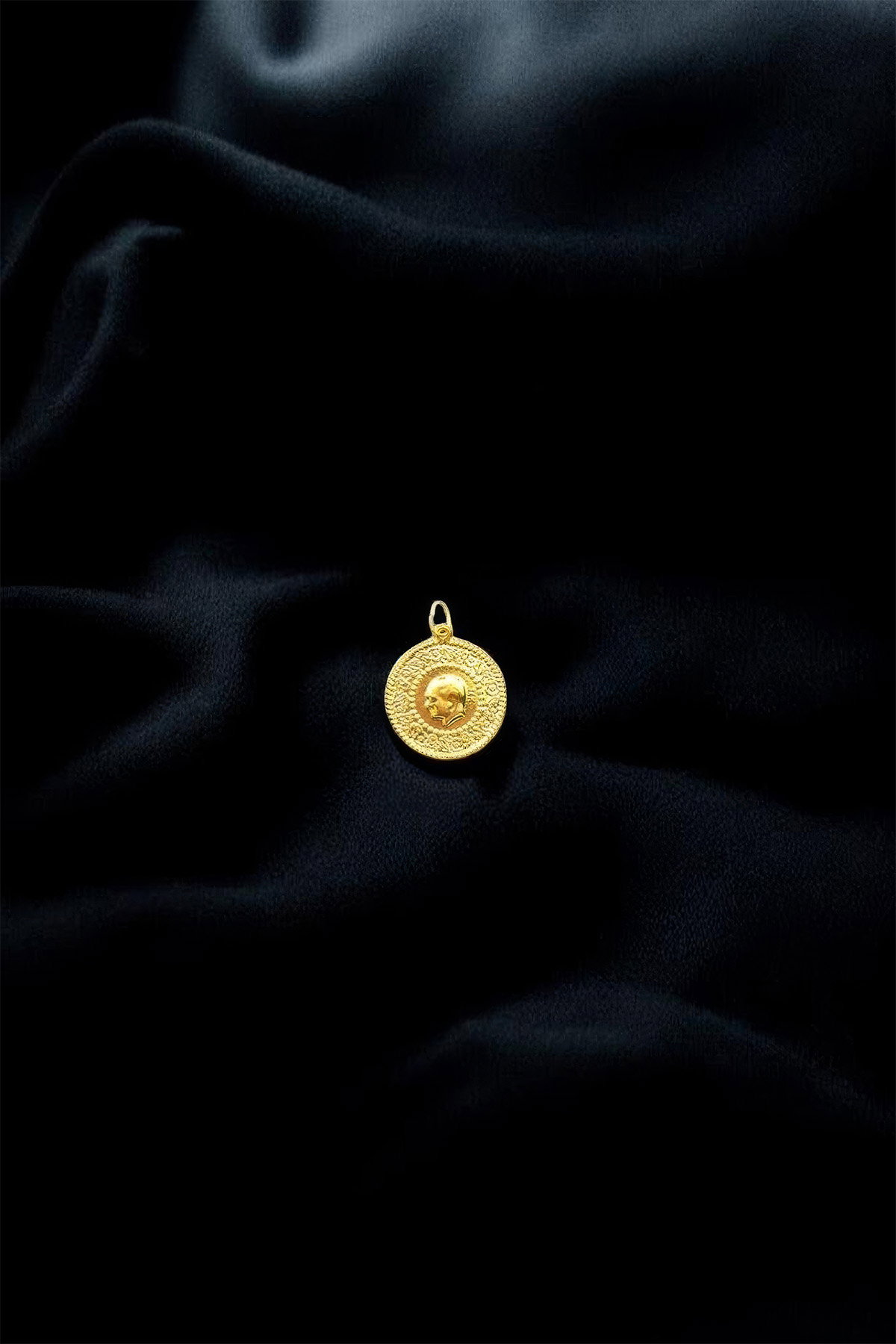 Çeyrek Baskılı Altın Kolye Ucu 14KLY5489 - 2