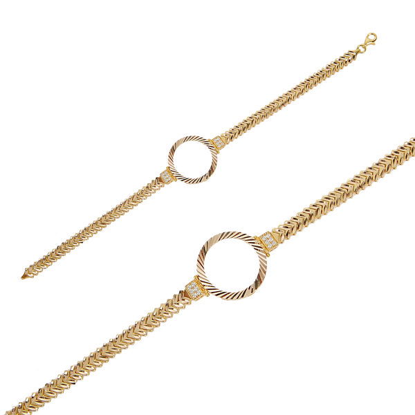 Çeyrek Çerçeveli Altın Bileklik 14KNY907 - Altınaşkı