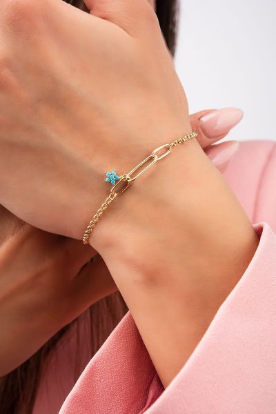 Çiçek Altın Bileklik 14KNY1249 - Altınaşkı