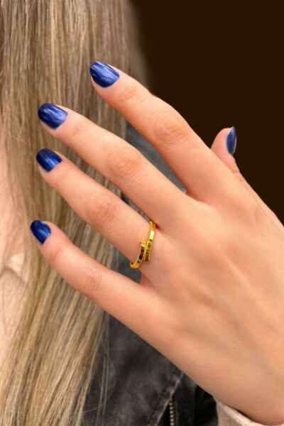 Çift Sıra Ajda Altın Yüzük 8YZK506 - Altınaşkı