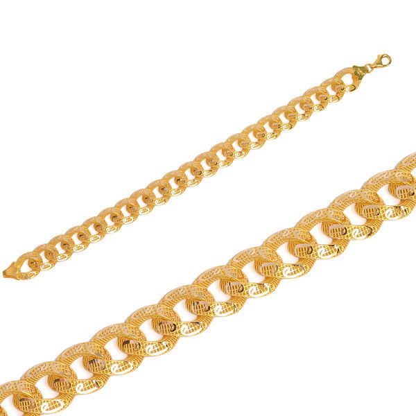 Çifttaraflı Taşsız Altın Bileklik 14KNY819 - Altınaşkı