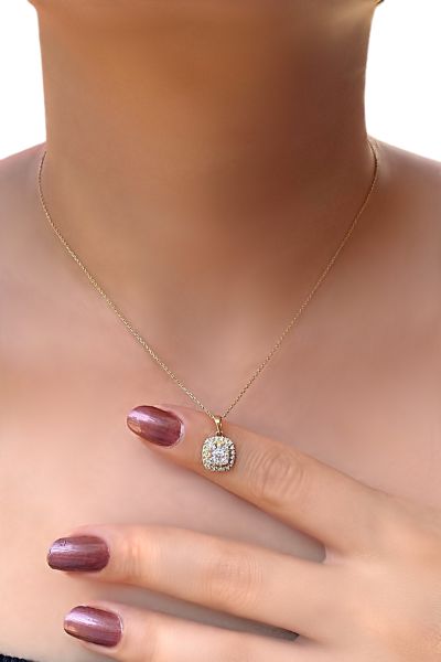 Coronet Baget Altın Kolye 14KLY8485 - Altınaşkı