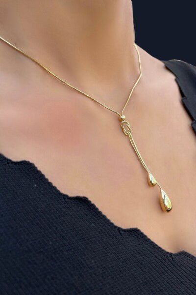 Damla Düğüm Altın Kolye 14KLY5453 - Altınaşkı