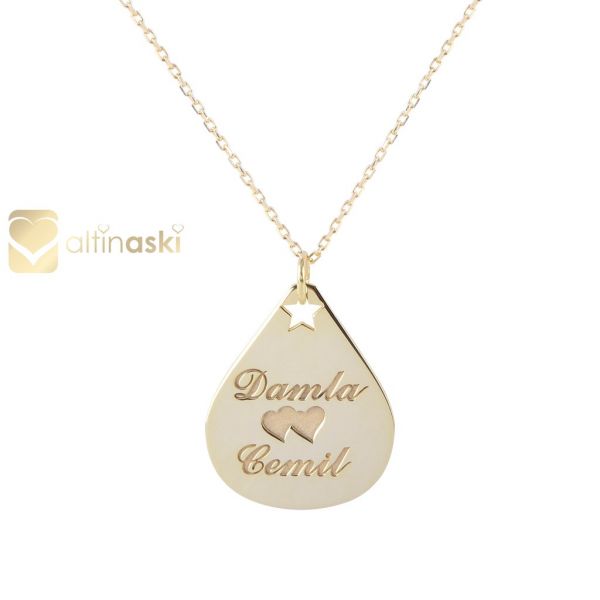 Damla İsimli Altın Kolye FYA180 - Altınaşkı