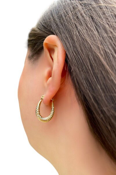 Damla İstiridye Altın Küpe 8KP569 - Altınaşkı