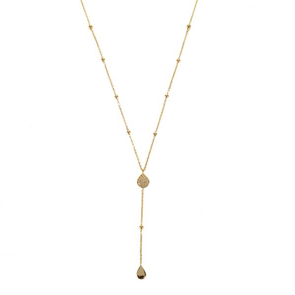 Damla Taşlı Altın Kolye 14KLY1289 - Altınaşkı