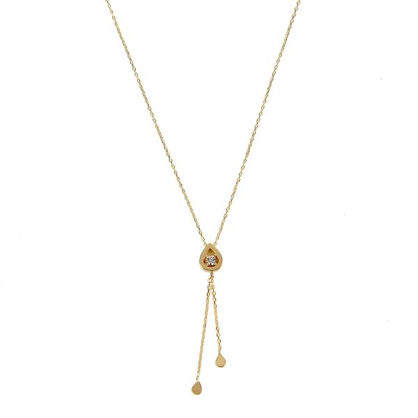 Damla Taşlı Altın Kolye 14KLY1669 - Altınaşkı