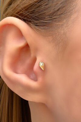 Damla Tragus Altın Küpe 14KP8572 - 1