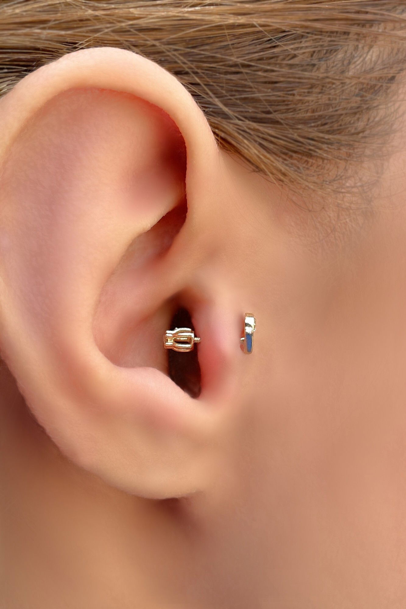 Damla Tragus Altın Küpe 14KP8572 - 2