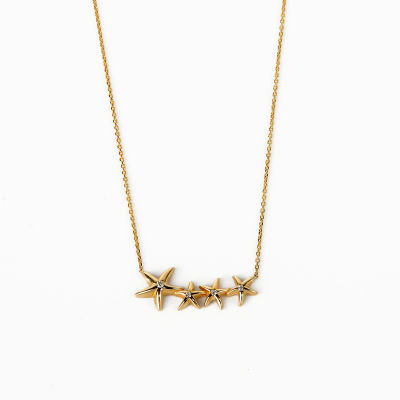 Deniz Yıldızı Altın Kolye 14KLY407 - Altınaşkı