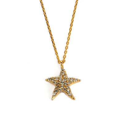 Deniz Yıldızı Altın Kolye 14KLY611 - Altınaşkı