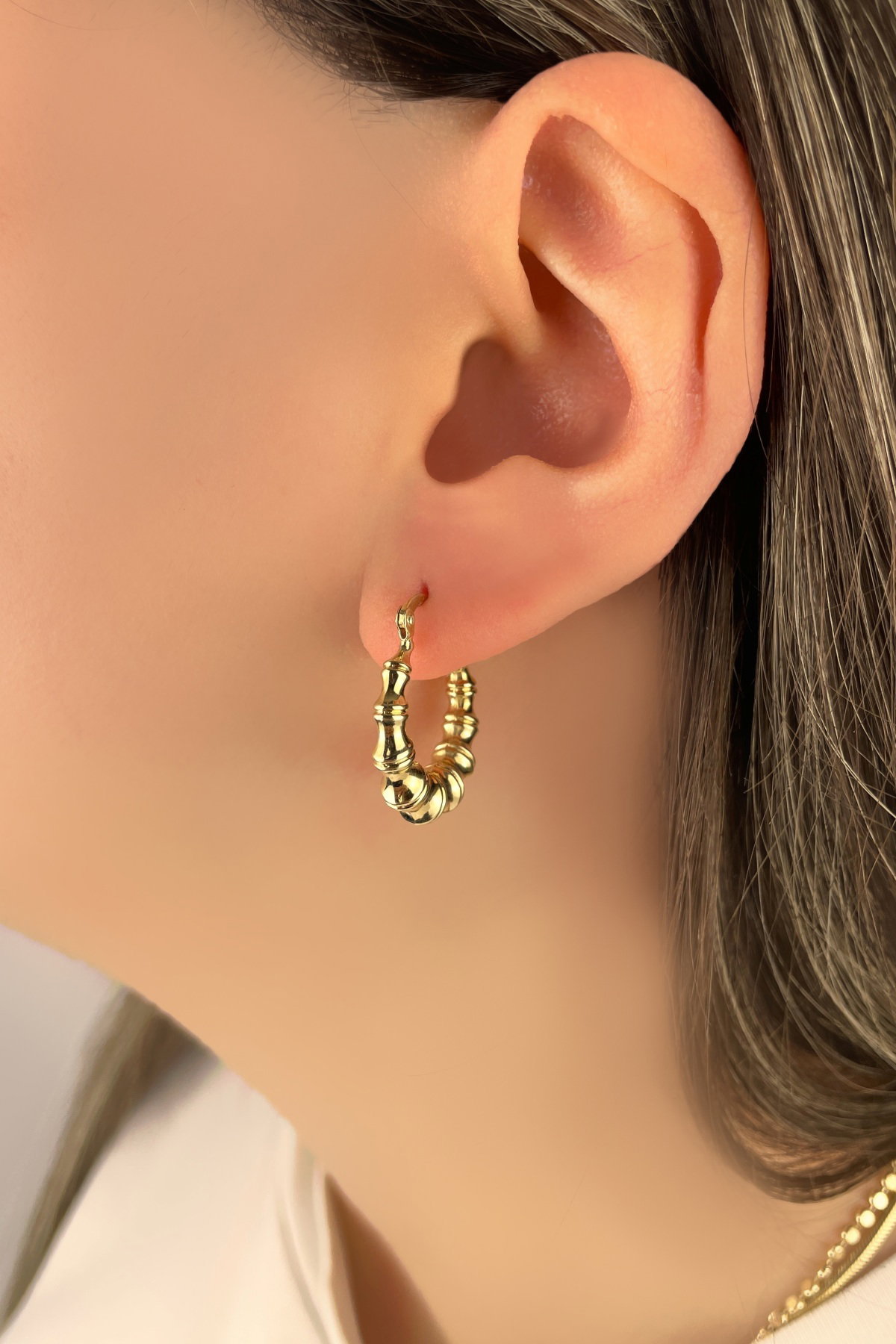 Denizatı Halka Altın Küpe 8KP2692 - 2